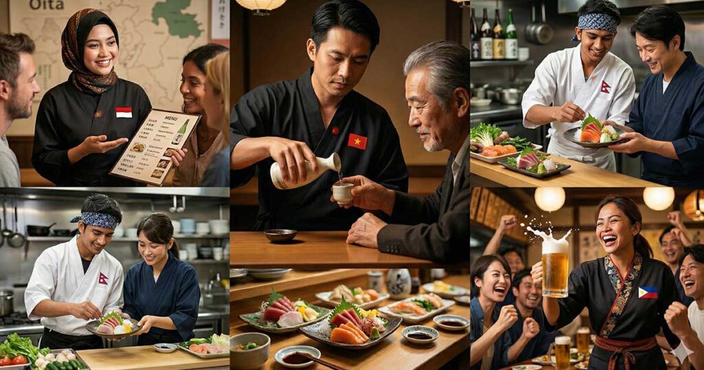 外食業で働く外国人