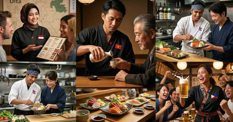 外食業で働く外国人