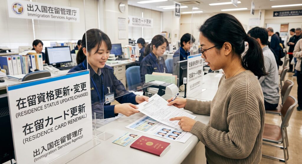 在留カードの更新手続き中の特例期間について