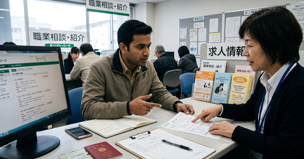 仕事を探している外国人